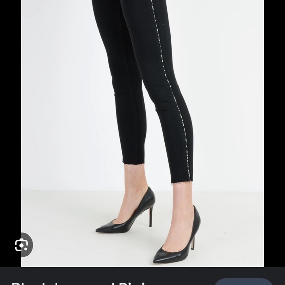 Just Black skinny crop jeans with leopard piping - Picture 3 of 4